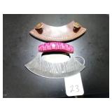 Rocker Blade Damascus Custom Knife with Sheath