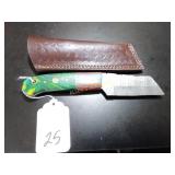 Japanese Tanto Damascus Hunting Knife with Sheath