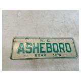 Asheboro License Plate