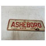 Asheboro License Plate