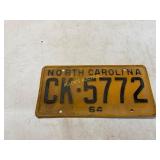 1964 North Carolina License Plate