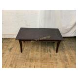 Rectangular Dark Wood Table with Tapered Legs