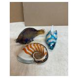 3 Murano-Style Glass Creatures