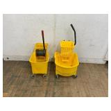 2 Mop Buckets with Wringers