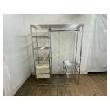 Metal Rack with Wire Shelves