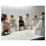 6 Porcelain Dolls