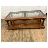 Wood and Glass Coffee Table