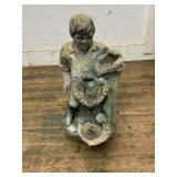 Painted Concrete Boy Statue