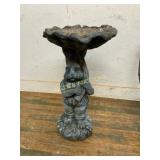 Cast Stone Rabbit Bird Bath