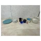 9 Ceramic, Glass, and Enamel Items
