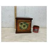 Wooden Box and Coffee Tin