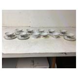 12 Porcelain Cups and Saucers