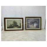 2 Framed Landscape Prints
