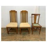 3 Wood Dining Chairs