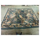 Floral and Leaf Pattern Rug,