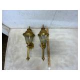 2 Brass Outdoor Wall Lanterns