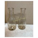 2Clear Glass Milk Bottles