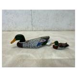 Set of Two Painted Mallard Duck Decoys