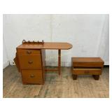 Sewing Cabinet and Wooden Chest