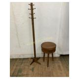 Coat Tree and Round Sewing Table