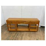 Wood Console Table With Drawers and Shelves
