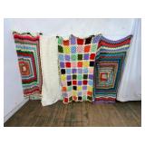 Four Hand-Crocheted Afghans