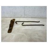 Wood Plane and 2 Pry Bars