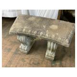 Stone Bench with Decorative Legs