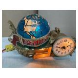 Plastic Schlitz Globe Light-Up Clock