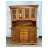 Wooden Hutch With Glass Doors