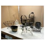Collection of Decorative Wrought Iron Items