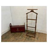 Wooden Valet Stand and Bench
