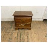 Two-Drawer Wooden Nightstand