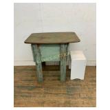 Rustic Wood Table and Stool