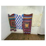 Four Hand-Crocheted Afghans