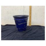 Blue Glazed Ceramic Planter