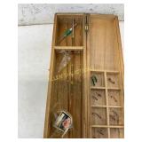 Wooden Tackle Box with Tackle