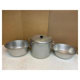 Three Aluminum Cookware Items