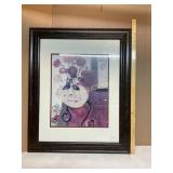 Framed and Matted Floral Print