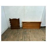 Wooden Gun Rack and Wall Shelf