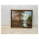 Framed Landscape Oil Painting