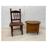 Child's Chair and Stool