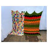Two Hand-Crocheted Blankets