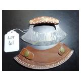 Rocker Blade Damascus Kitchen Knife with Sheath