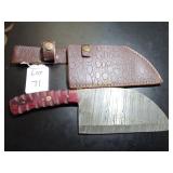 Sheepsfoot Damascus Butchers Knife with Sheath