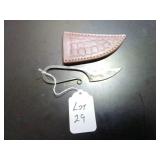 Custom Damascus Knife with Sheath