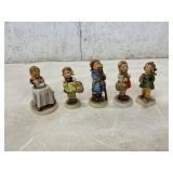 Five Hummel-Style Porcelain Figurines