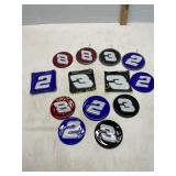 Glass Number 2 and 3 Hanging Ornaments