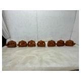7 Terracotta Monkey Candleholders