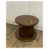 Rustic Wooden Spool Table with Storage